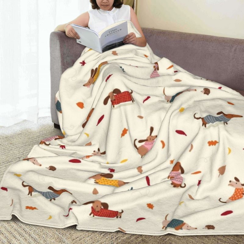 Cobertor com Estampa de Cachorros - Dachshund Magia