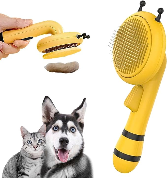 Escova Rasqueadeira para Cachorros e Gatos - Rake Abelhinha