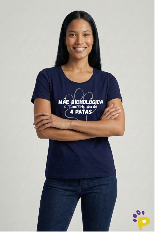 Camiseta Feminina "Mãe Bichológica"